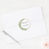 編集可能なサンキューステッカー ラウンドシール (封筒)