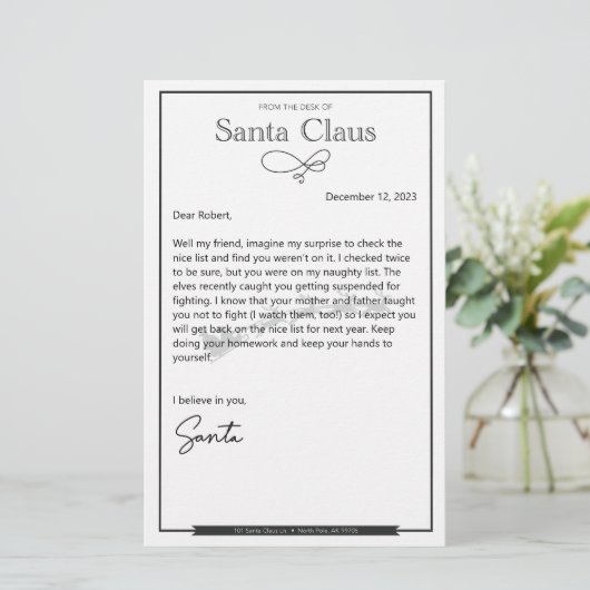 編集可能なサンタからいけなの文字 (スタンド正面)