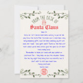 編集可能なサンタレターのテンプレート印刷 招待状 (正面)