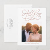 編集可能なシンプルなメッセージ カラー ホリデー ポストカード (正面/裏面)