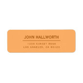 編集可能なシンプル戻り値 ラベル (正面)