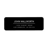 編集可能なシンプル戻り値 ラベル (正面)