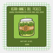 編集可能なジルのピクルス スクエアシール (正面)