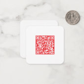 編集可能なスキャン可能な赤いQRコードを作成する ノートカード (正面/裏面インサイチュ)