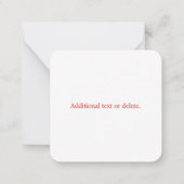 編集可能なスキャン可能な赤いQRコードを作成する ノートカード (裏面)