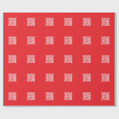 編集可能なスキャン可能な赤いQRコードを作成する ラッピングペーパー (フラット)