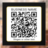 編集可能なスキャン可能なQRコード + あなたのビジネス名 ウィンドウサイン (シート2)