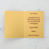 編集可能なスタイリッシュな女性の誕生日 カード (内部)