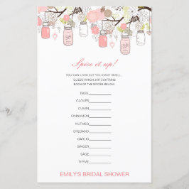 編集可能なスパイスがアップ、スパイスの名前をブライダルシャワー