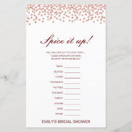 編集可能なスパイスがアップ、スパイスの名前をブライダルシャワー