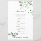 編集可能なスパイスがアップ、スパイスの名前をブライダルシャワー (正面)