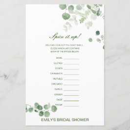 編集可能なスパイスがアップ、スパイスの名前をブライダルシャワー