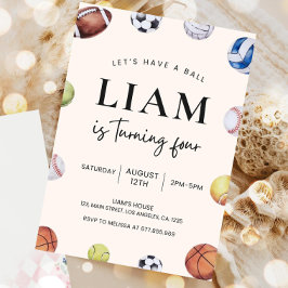 編集可能なスポーツをテーマにした誕生日招待状、バスケット 招待状