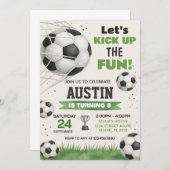 編集可能なスポーツパーティー招待状for Boys & Girls 招待状 (正面/裏面)