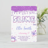 編集可能なスライム招待状 招待状 (スタンド正面)