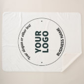 編集可能なスローガンとビジネス名を持つロゴ シェルパブランケット (正面(横))