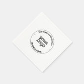 編集可能なスローガンとビジネス名を持つロゴ スタンダードカクテルナプキン (角)