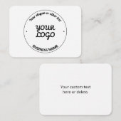 編集可能なスローガンとビジネス名を持つロゴ ノートカード (正面/裏面)