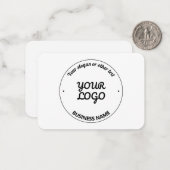 編集可能なスローガンとビジネス名を持つロゴ ノートカード (正面/裏面インサイチュ)