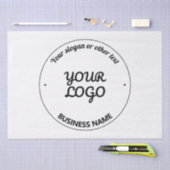 編集可能なスローガンとビジネス名を持つロゴ 薄葉紙 (クラフト)