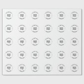 編集可能なスローガンと企業名のロゴ ラッピングペーパー (フラット)