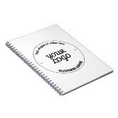 編集可能なスローガン＆企業名のロゴ ノートブック (右側)