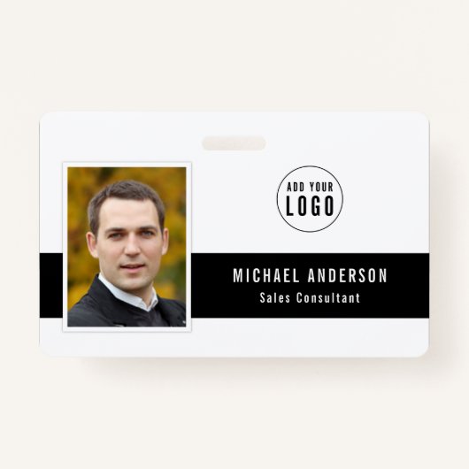 編集可能なセンターカラーロゴの写真名を追加 バッジ (正面)