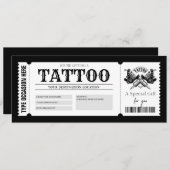 編集可能なタトゥー ギフト カード 割引券 "Get Inked" (正面/裏面)