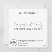 編集可能なダウンロード可能なシンプルなキャンドルラベル 招待状 (正面)