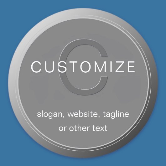 編集可能なダークグレーのモノグラムデザイン ラウンドシール