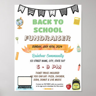 編集可能なチュートリングスクールフライヤー ポスター