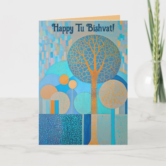 編集可能なツァ・ビシュバット 幸せなカード カード (正面)