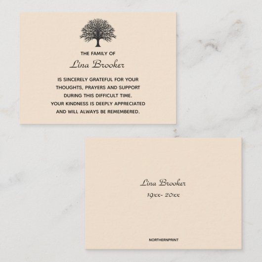 編集可能なツリーのシルエット評価 ノートカード (正面/裏面)