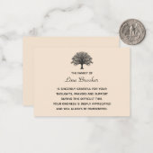 編集可能なツリーのシルエット評価 ノートカード (正面/裏面インサイチュ)