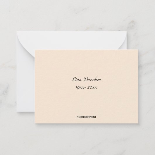 編集可能なツリーのシルエット評価 ノートカード (裏面)