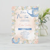 編集可能なティーパーティーの招待状 招待状 (スタンド正面)