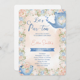 編集可能なティーパーティーの招待状 招待状
