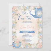 編集可能なティーパーティー招待状 招待状 (正面)