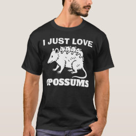 編集可能なテキスト付きのポッサム家族のシルエット Tシャツ