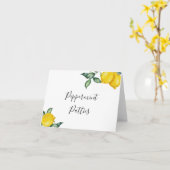 編集可能なテーブルサインカード カード (黄色い花)