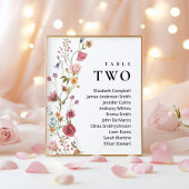 編集可能なテーブル番号2座席表 招待状