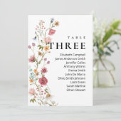 編集可能なテーブル番号3座席表 招待状 (スタンド正面)