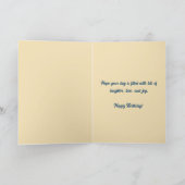 編集可能なデイジーの挨拶カード カード (内部)