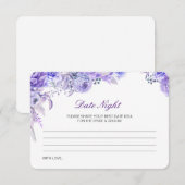 編集可能なデートナイトアイデア ブライダルシャワーのカード エンクロージャーカード (正面/裏面)