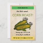 編集可能なトウモロコシの焙煎会招待状 招待状 (正面)