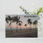 編集可能なトロピカルクリスマスの写真 シーズンカード (スタンド正面)