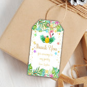 編集可能なトロピカルバースデーパーティーのお気に入りラベル ギフトタグ