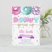 編集可能なドーナツ誕生日招待状 招待状 (スタンド正面)