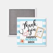 編集可能なナース感謝ウィークのスタッフのギフト マグネット (正面/裏面)