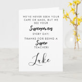 編集可能なネームすごいカード先生に感謝 カード (黄色い花)